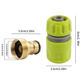 HAFRILY Universal Adapter Tap Garden Hose Coupling 22 mm Female 24 mm Male Threaded Mixer Hose Connector for Indoor Kitchen Tap Shower Hose Adapter