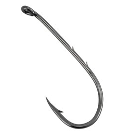 Alwonder Bulk of 100 Baitholder Hooks Worm Sea Fishing Hooks (Size 12 to 6/0) for Worm and Crab Live Soft Baits - Ideal for Pike, Catfish, Cod, Bass,Pollock,Trout and other Marine Specie Size 1/0