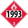 NMC DL40BR DOT Four Digit Placard, "1993 3", 10-3/4" Width