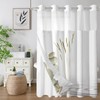 Shellspace No Hook 3 in 1 Shower Curtain with Snap