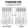 YellyHommy No Hook Shower Curtain with Snap in Fabric Liner