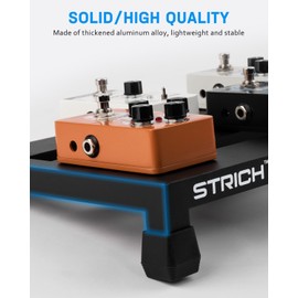 STRICH Guitar Pedal Board Aluminum Alloy 1.2lb Super Light Effect Pedalboard 15'' x 8.66'' with Carry Bag, MINI+ 15