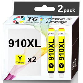 TG Imaging Compatible 910 XL Ink Cartridge Replacement for HP 910XL Ink HP910XL for Office Jet 8010 8012 8015 8018 Pro 8020 8022 8023 8025 8028 8035 Laser Printer (High Yield, 2 Pack, Yellow)