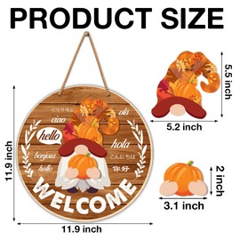 Yuzi-n Interchangeable Welcome Sign for Front Door, Changeable Holiday Seasonal Welcome Wood Sign Decoration Door Home Wall Decor (21 Pcs)