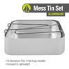 Summit Set of 2 Nesting Aluminium Mess Tins for Camping