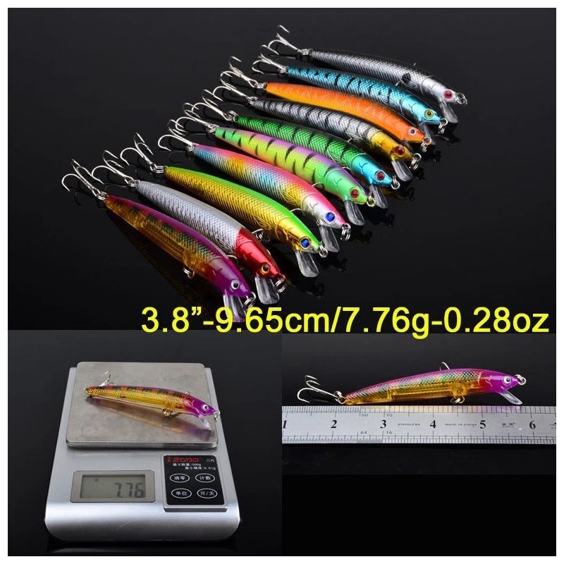 Unbranded Minnow Lure Set (20-Piece) – Assorted Bait for Angling