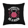 Crocheter Funny Crocheting Crochet Throw Pillow