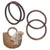 PH PandaHall Pack of 4 Rattan Bag Handles Made of