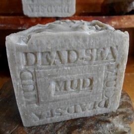 Dead Sea Mud Soap Israel with Shea Butter Artisan 7 Oz. (Face and Body Bar) Licorice Scented All Natural - Handmade !