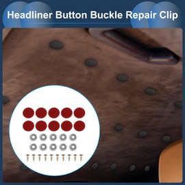 INFINAUTO Headliner Button Buckle Repair Clip, Car Roof Interior Ceiling Fixing Roof Snap Rivets Retainer Metal Lint Wine Red, 10 Pcs