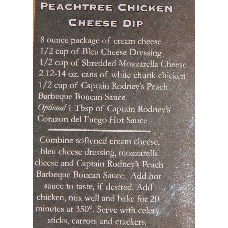 Captain Rodney's Black Label Peach BBQ Sauce - 12 Fl