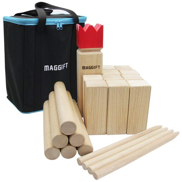 MAGGIFT Kubb Game Set Backyard Game Set Outdoor Game with Carrying Bag