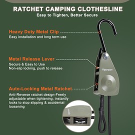 Vigorport Retractable Travel Clothesline, Heavy Duty Pulley Clothes Line