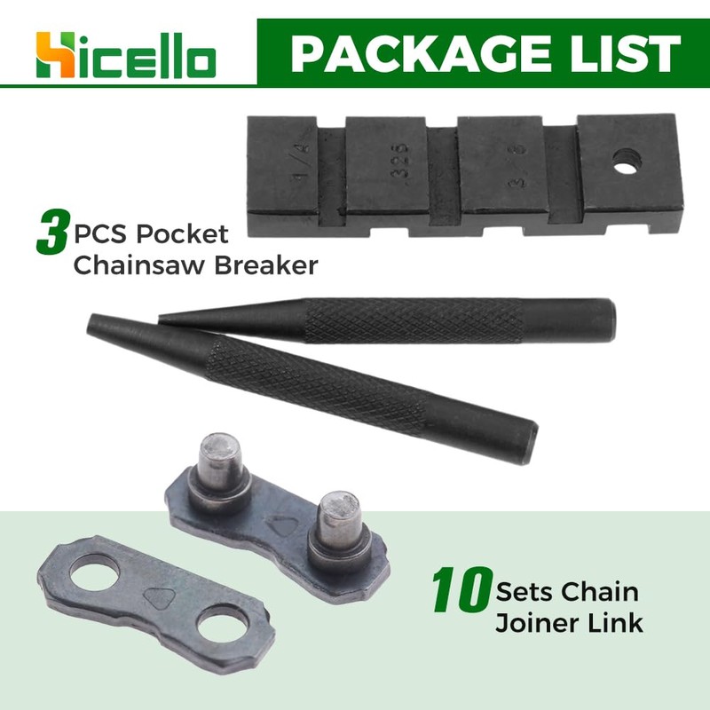 Hicello 3PCS Pocket Chainsaw Breaker Chain Saw Repairing Mending Tool