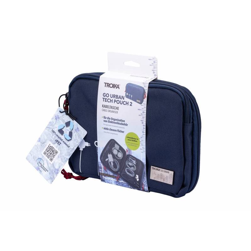 Troika Business Tech Pouch 2 Cable Bag for Electronic Accessories