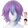 CaseEden 6036 Premium Cosplay Wig, Jindai, Project Sekai, Purple, Light