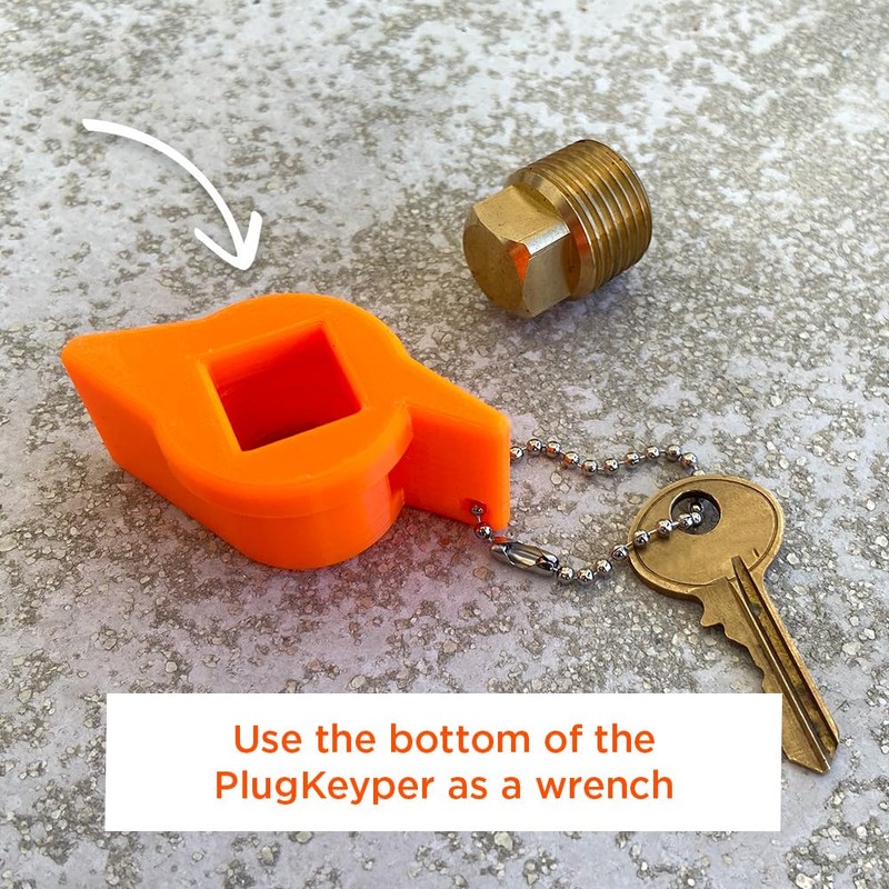 PlugKeyper Boat Drainplug Reminder and Wrench