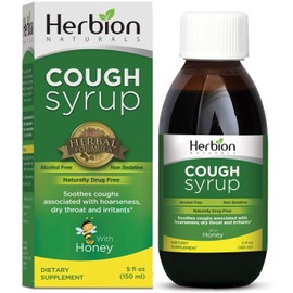 Herbion Naturals Throat Syrup Dietary Supplement - 5 oz, Pack of 5