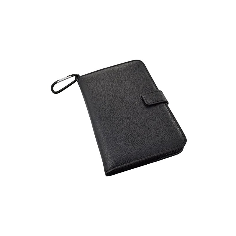 Black Leatherette Golf Organiser with Divot Repairer with Marker and