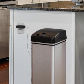 Power Adapter for iTouchless Trash Cans, Automatic Sensor Trash Cans 2.5 to 23 Gallon, 6V AC 6.4Ft Cord Power Supply for iTouchless 13 Gallon Trash Can Parts