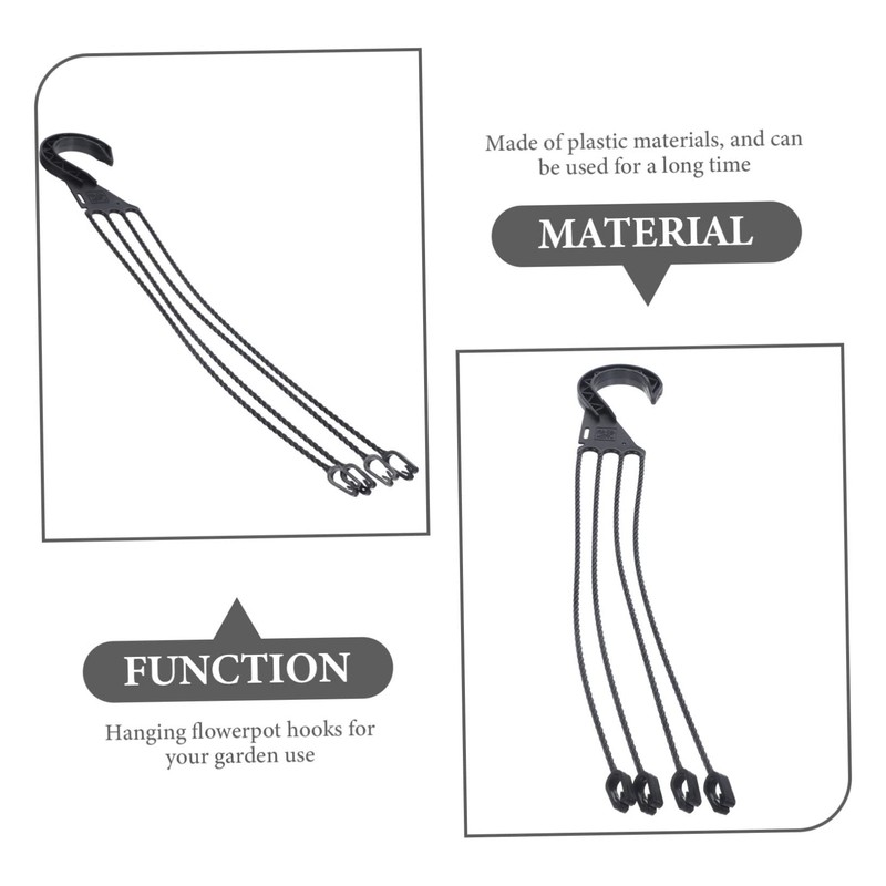 OFFSCH 5Pcs Plastic Hanging Basket Hooks Durable Planter Holders for