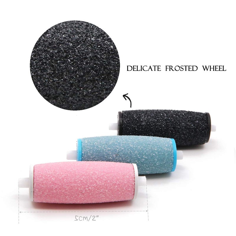 6 Pcs Extra Coarse Pedicure Rollers Replacement Rollers Heads Diamond