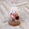 Petilu: Birthday Teddy Bear & Mini Bouquet, Flower Glass Gift