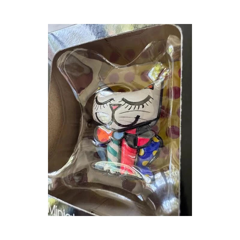 ROMERO BRITTO CAT MINI MINIATURE FIGURINE