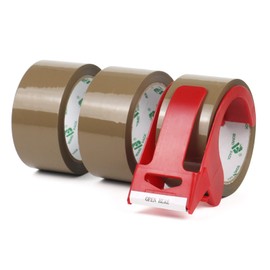 BOMEI PACK 3 Rolls of Parcel Tape Packing Tape Cardboard Tape 66 m x 48 mm Brown Packaging Material for Parcels and Cardboard Packing Tape with High Adhesion in Professional Quality