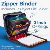 Case-it Case it Mighty Zip Tab School Zipper Binder Red