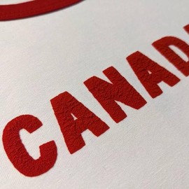 Kids Canada Shirt - Custom Handmade Girls and Boys Canada T-shirt Customized with 3-D Puff Heat Transfer Vinyl, CDA (White/Red, 6T)