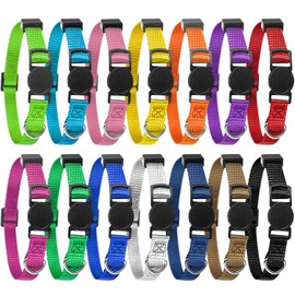 Puppy ID Collar -Identification Adjustable Collars for Newborn Dog Cat, Super Soft Nylon Safety Puppy Whelping Litter Collars for Newborn Pets