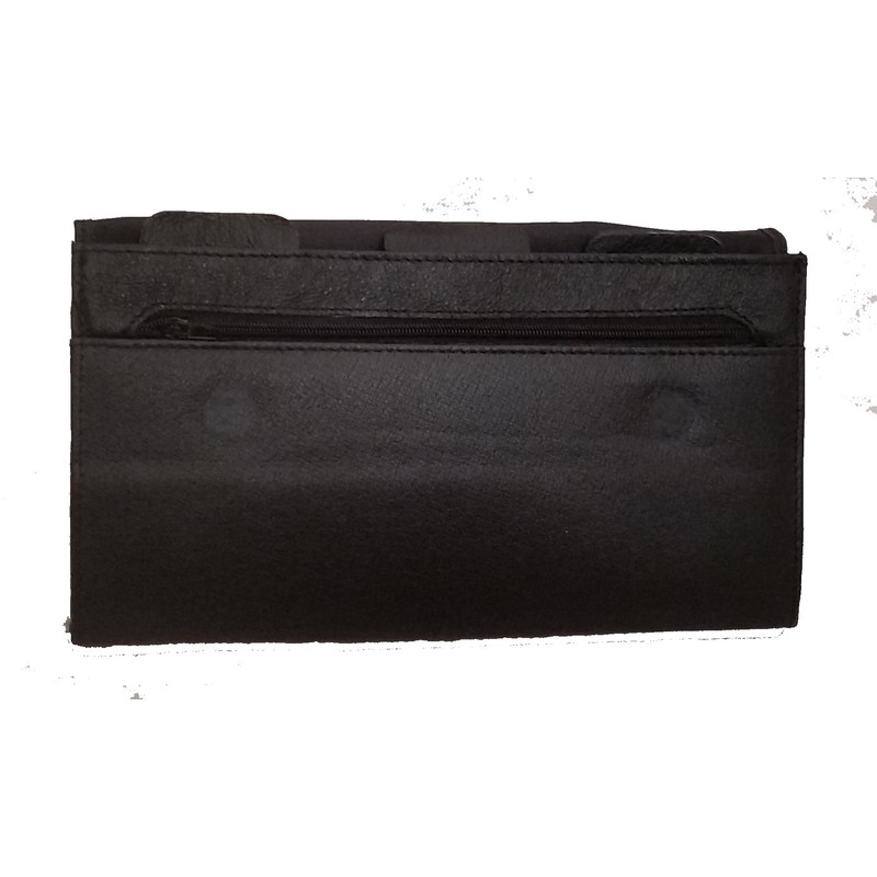 Genuine Black Leather 3 Piece Travel Set - Includes Passport