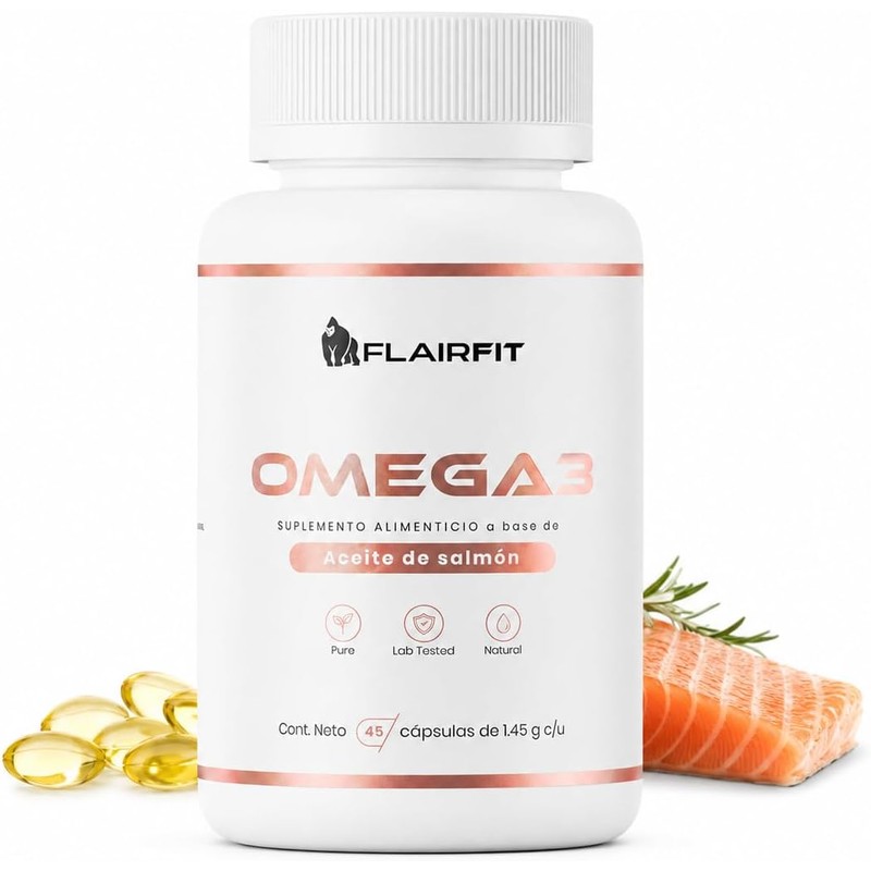 Omega 3 de Salmón Suplemento Premium, Alta Concentración de Aceite