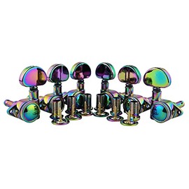 Guyker High End Tuners Roto-Grip Locking Rotomatic 3x3 Lock String Tuning Key Pegs Chameleon Rainbow