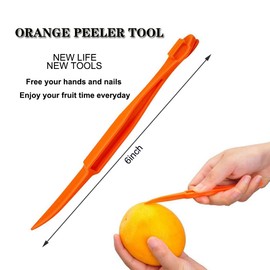 Orange Peeler Tools Citrus Peel Cutter Plastic Easy Fruit Vegetable Slicer Cutter Lemon Peeler Opener Remover Fruit Tools Kitchen Accessories Knife Kitchen Gadgets Strip Peeler Bar (2 Pack）