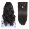 Suyya Extensiones Cabello Humano #1b Off Negro 120g 16in