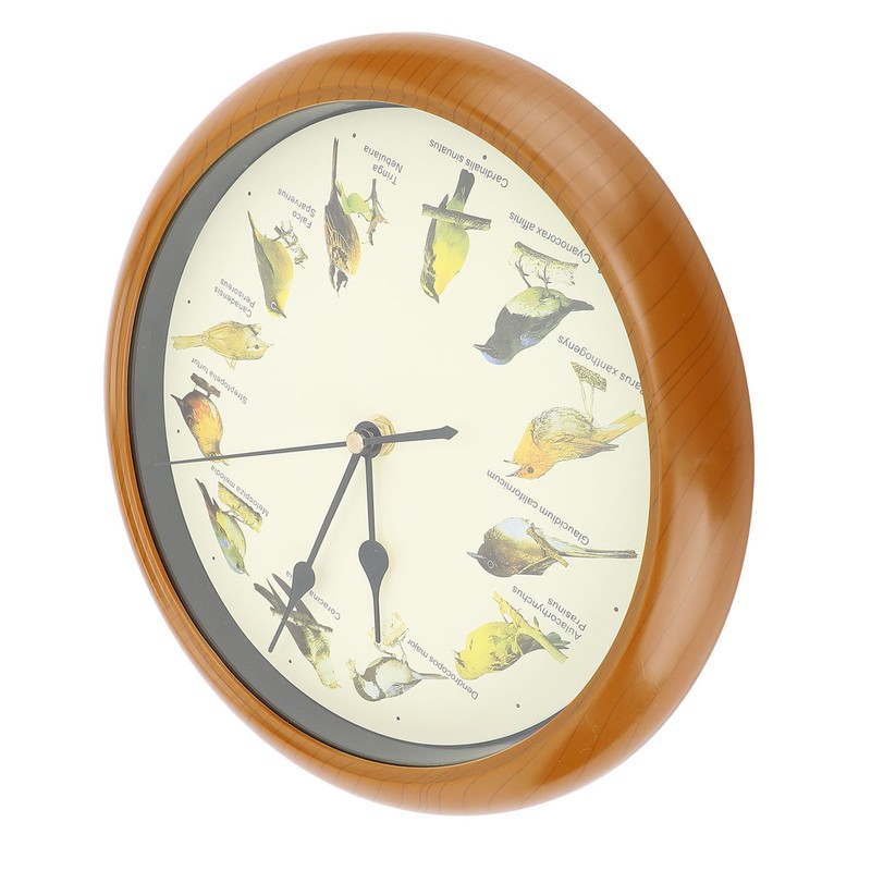 10 Inch Wall Clock Multipurpose Cuckoo Round Silent Punctual Bird