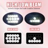 mayello Pair 7x6" 5x7" LED Headlights Lamp Sealed Hi/Lo For