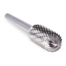 BHA Cylinder Radius End Tungsten Carbide Burr Die Grinder Rotary Tool Bit for Metal Contouring and Deburring, Double Cut with 1/4" Shank (SC-5: 1/2" Cut Diameter x 1" Cut Length)