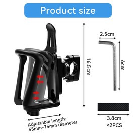 UHETLET Bottle Holder Bicycle Drink Holder Motorcycle 55-75 mm Adjustable Bicycle Water Bottle with Holder without Screws Bicycle Water Bottle Holder MTB Accessories Bike Bottle Holder for Frame
