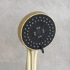 Tecmolog Brushed Gold Handheld Shower Head ABS Plastic 5 Functions