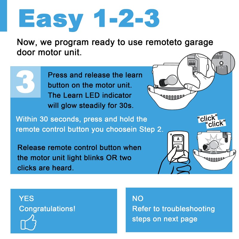 2 Garage Door Opener Remote Key Chain for Lift Master