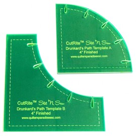 CutRite Sit'N Sew Drunkards Path Template 4in Finished
