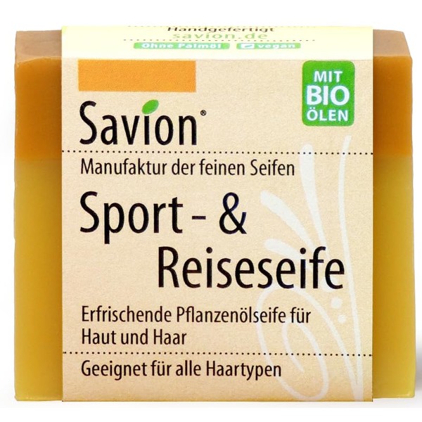 Savion Athletes and Travel Soap for Hair and Body Organic 85 g