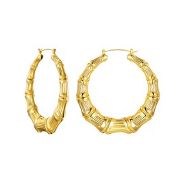 U7 Womens Gold Plated Large Hoop Earrings for Teens Girls 70mm Big Earring Hoops