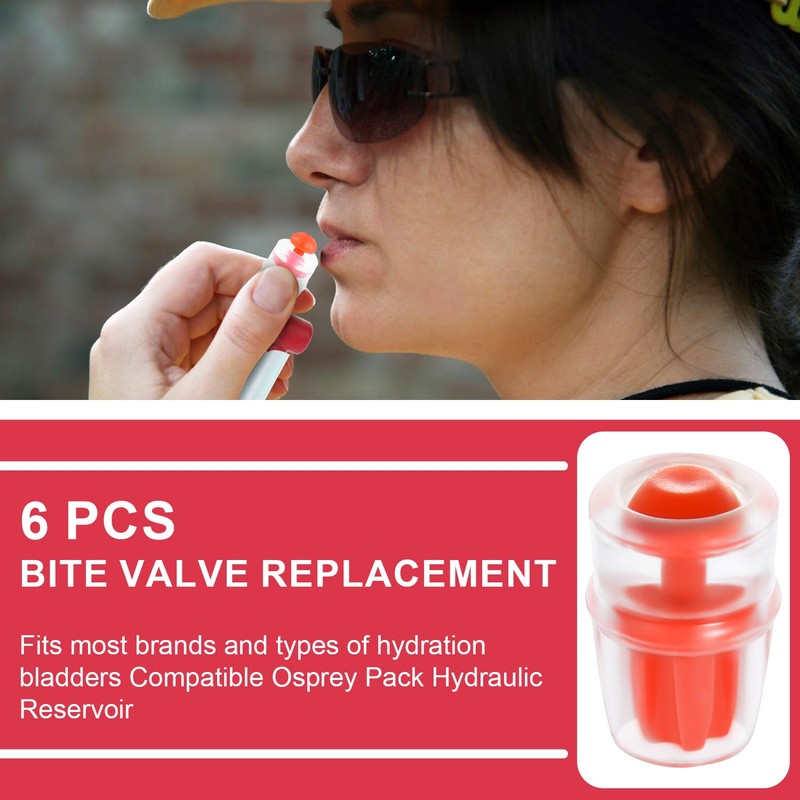 PEUTIER 6pcs Bite Valve Replacement Sheath for Osprey, Silicone Hydration