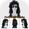 MOVINPE 80s Long Curly Wig for Men 80s Rocker Accessories