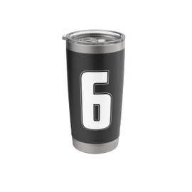 Sports Jersey Number 6 Stainless Steel Insulated Tumbler