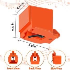ATN3600L Diamond Stylus Replacement, Compatible with Audio-Technica AT-LP60X, AT-LP60XBT, and AT-LP60XBT-USB Turntables(Orange)